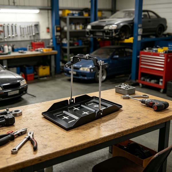 Stor bilbatteriklemme Stærk jernkøretøjsbatteriholder til biler og både null - 19cm