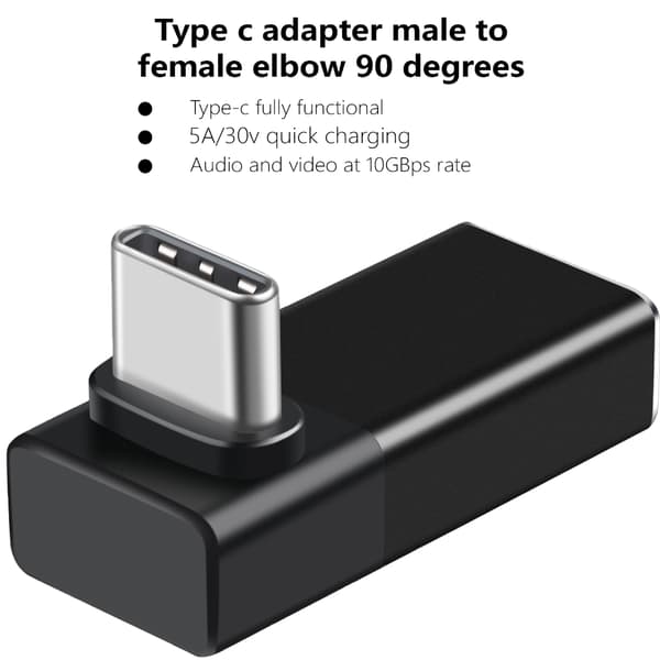 USB 4.0 40Gbps 240W Hurtig USB C-lader Hann til Hunn Adaptere for Bærbare Datamaskiner Grey