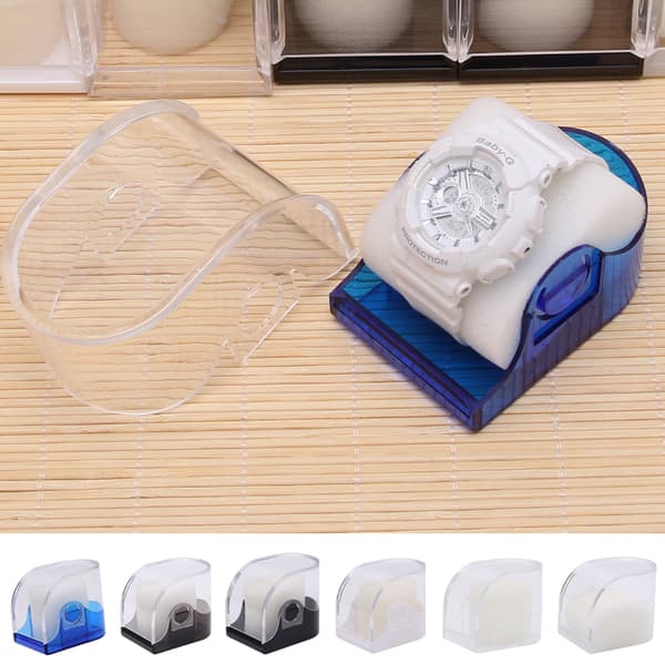 Transparenta Klockboxar Klockfodral Klockdisplay Förvaringsboxar Klocktillbehör White
