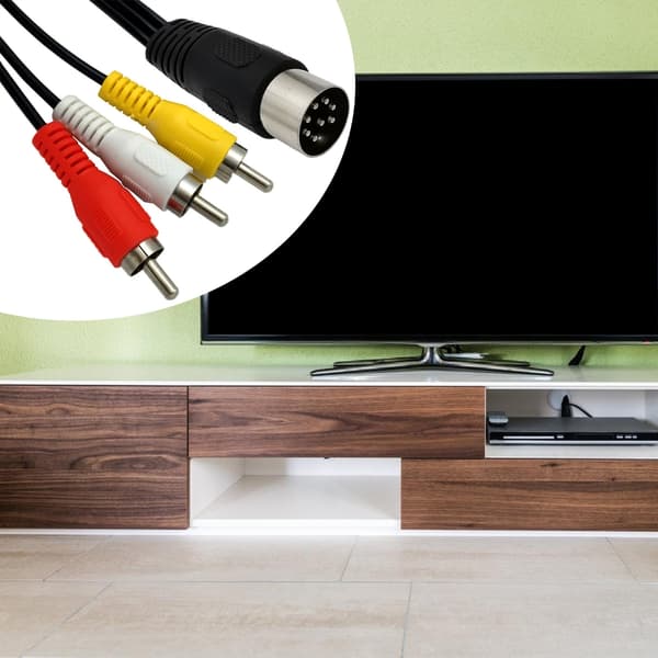 Letanvendelig DIN 8Pin til 3RCA kabel for problemfri enhedsintegrationstilbehør 1.8m