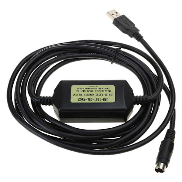 USB PLC-programmeringskabel för Allen Bradley Micrologix USB 1761-CBL-PM02 Rund 8-polig