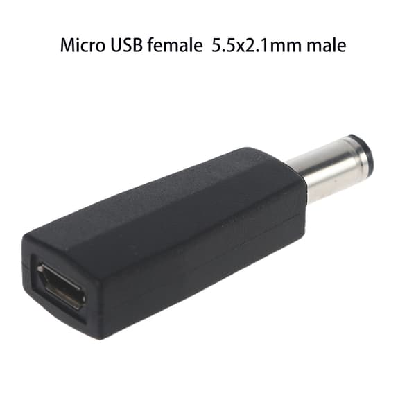 Micro USB hun til 5,5x2,1 mm 4,0x1,7 mm han adapter 5V til LED lys router
