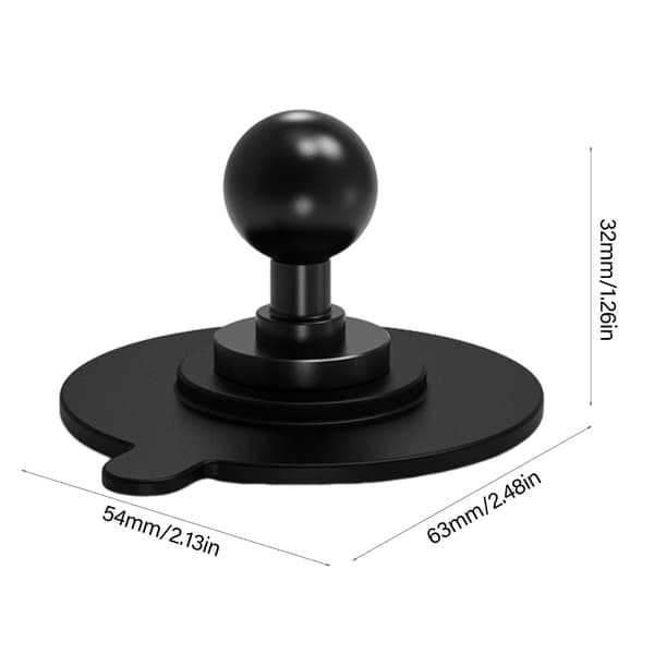 Multi-overflader Stærk Klæbende Action Kamera Mount 17mm Kuglehoved i Aluminiumslegering