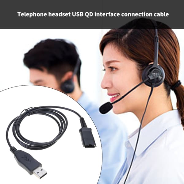USB-adapter for rask frakobling (QD) ledningsheadset-tilkobling til PC-datamaskin