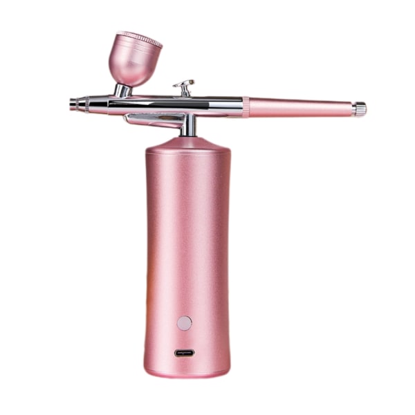 Airbrush set med kompressor, trådlösa Airbrush-satser 0,3 mm munstycke Pink