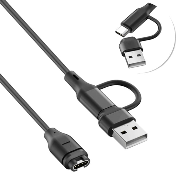 Magnetisk strömadapter USB/USB C Laddningskabel för 8/7/6/5 Klocka null - Elbow