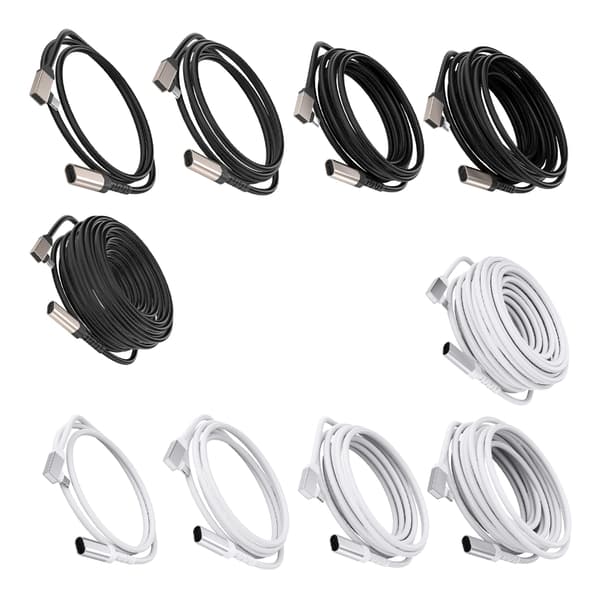 Type C han til hun ladekabel til solovervågningskameraer strømkabel White 5 meters