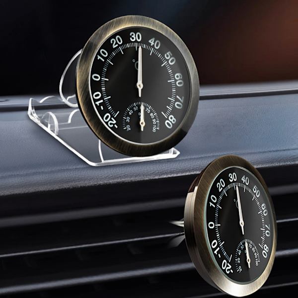 Biltermometer Hygrometer Temperatur & Luftfuktighetsmätare Nattlysande Tempmätare