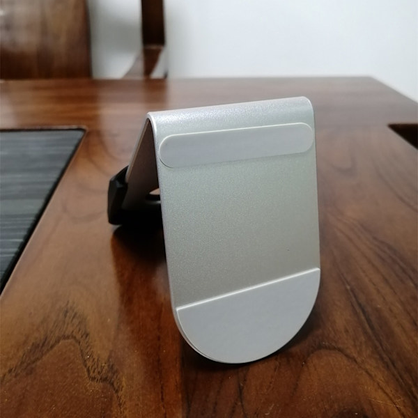 Halkskyddande stativhållare i aluminiumlegering för telefon 12 Mini Pro Max Silver