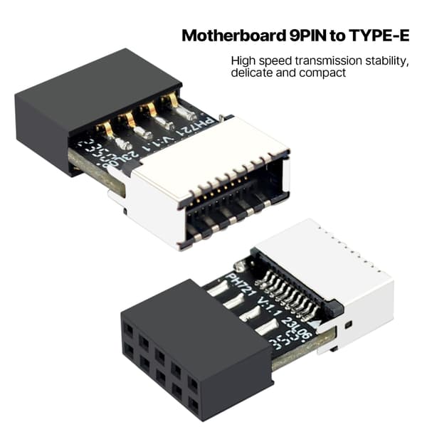 Emolevyn USB2.0 9PIN - Type-C TypeE 20Pin Naarasadapteri, tehokas ja tukeva