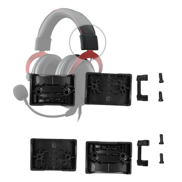 Erstatnings hodebøyle spenne gaming headset reparasjonsdeler for Cloud Silver trådløst headset hengselspenne L left