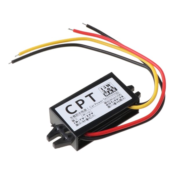 DC/DC-konverterregulator 12V til 5V 3A 15W Bil LED Display Strømforsyning