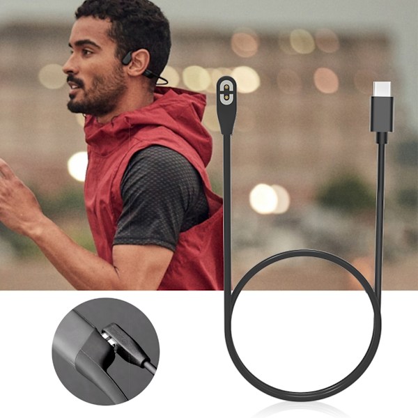 USB Magnetisk Laddningskabel 5V USB-kontakt för AfterShokz Aeropex AS800 Benledningshörlurar Magnetisk Laddningssladd null - 1M