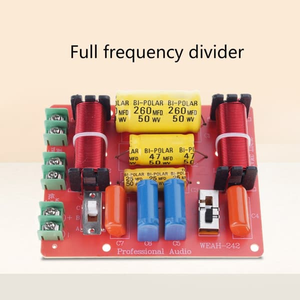 Diskant/Bas Frekvensdeler Fordeler 2-Vejs Højttaler Audio Crossover Filtre Black