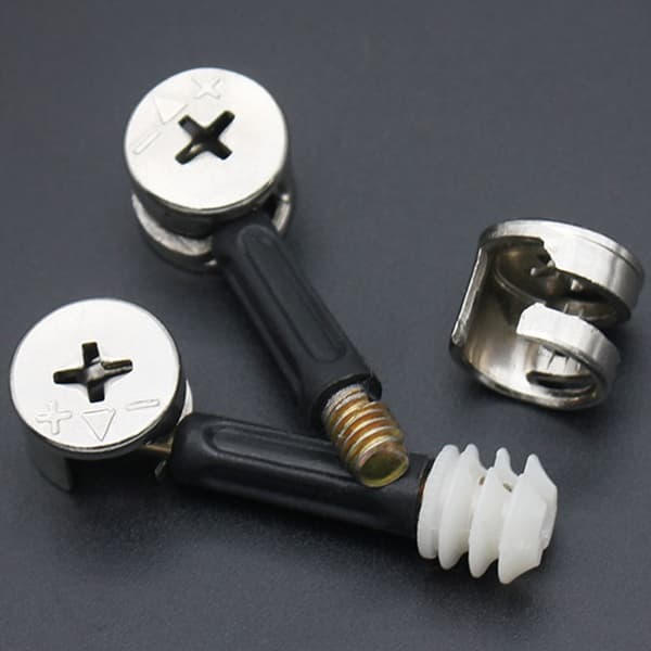 3 i 1 Jern Excentrisk Hjul Hardware Fixer Stik Sæt til Nem Montering No. 40