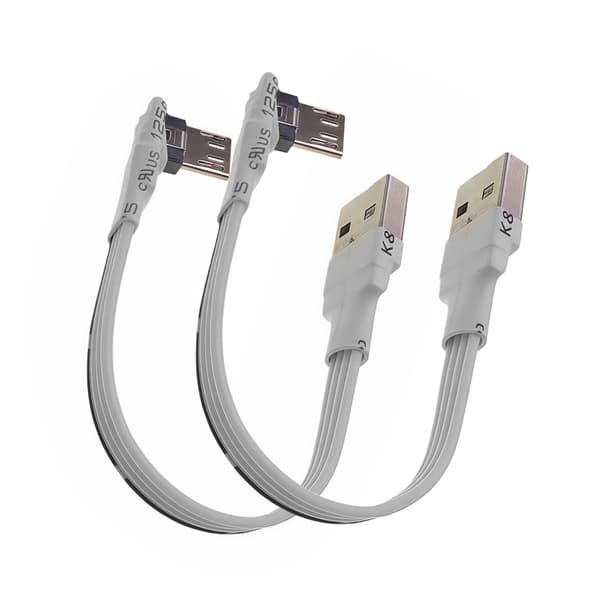 USB til USB 5-pinners konverteringskabel Flat gummiledning Rask lading Fleksibel ledning 3m - DO