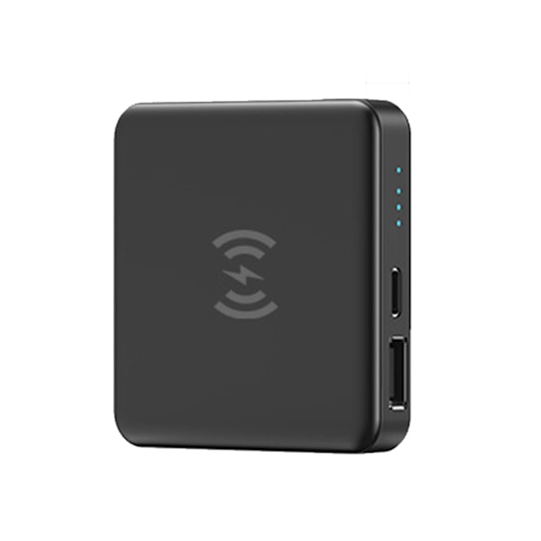 Magnetisk Trådlös Powerbank För 12 Pro Max Mini Portabel Laddare Externt Batteri Liten Powerbank För 12 Black