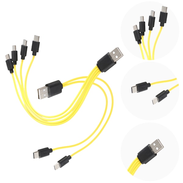Effektiv laddningslösning för flera enheter Hane USB till Hane Typ C Snabbladdningssladd Strömkabel Snabbladdningskabel One for two