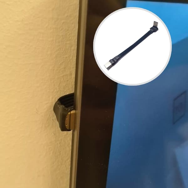 USB 2.0 Typ C till Typ C Vinklad Platt Kabel för Dataöverföring och Laddningskabel för FPV, Disk, Telefon  0.6m - Bend test