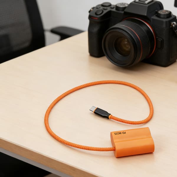 USB C til W235 dummybatteri for X-serie kameraer som XT5 XH2S GFX100S