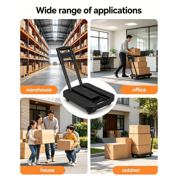 Bærbar PC-holder Sammenleggbar tralle Verktøyvogn Solid konstruksjon