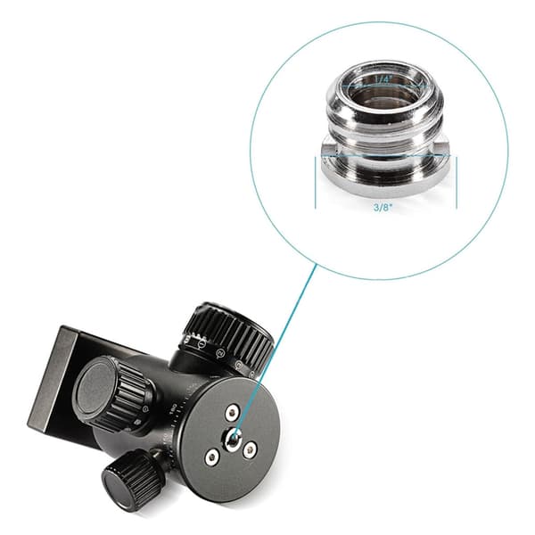 1Set 1/4\" 3/8\" Metallskruvsatser Stativfäste Konvertera Adapter Blixtljusstativ null -  A Package