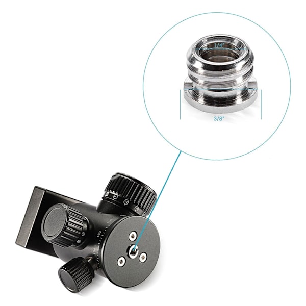 1Set 1/4\" 3/8\" Metallskruvsatser Stativfäste Konvertera Adapter Blixtljusstativ null - E package