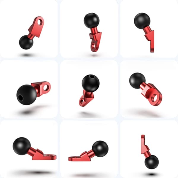 1 tomme vinklet kugle til hovedmonteringsadapter til GPS-styr U-bolt holder Black Color