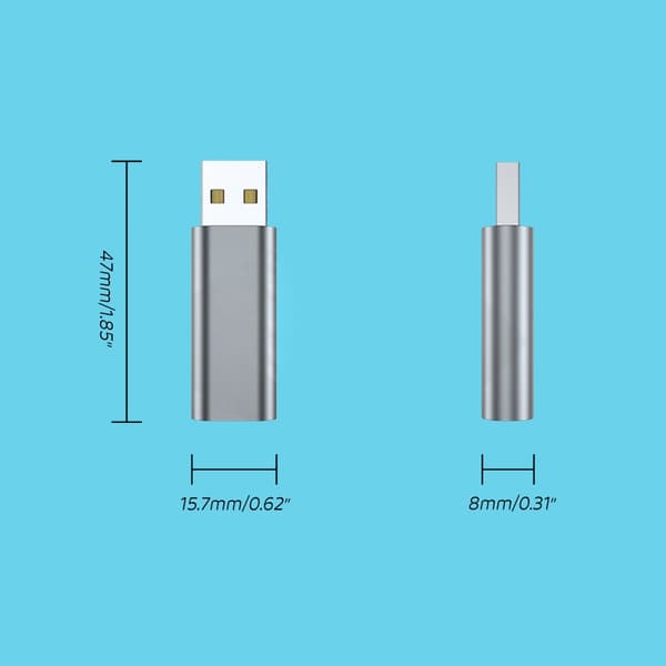Bærbar USB-lydadapter USB til 3,5 mm jack-lydadapter til computerbærbar