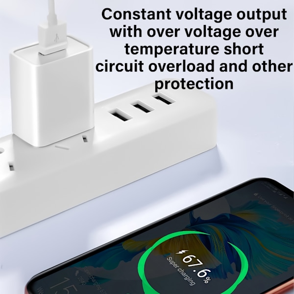 US Reseadapter US 2-stift Väggladdare Adapter med USB-port US