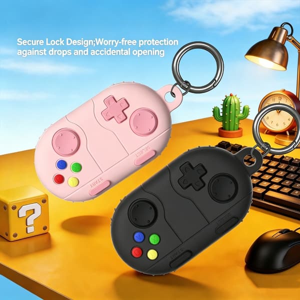 Ridsefast etui med controller-mønster, beskyttende cover, vandtæt trackerholder Black
