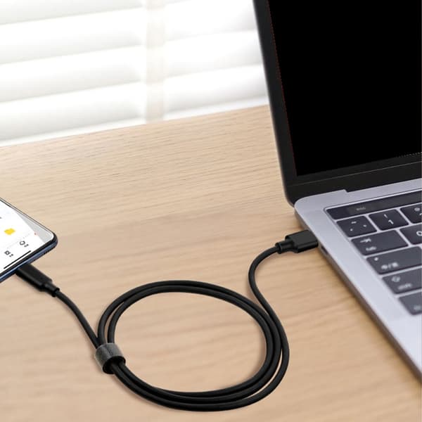 PD60W Hurtigopladningskabel Wire3A USB3.2 Input Type C Output Strømkabel 10Gbps 1m