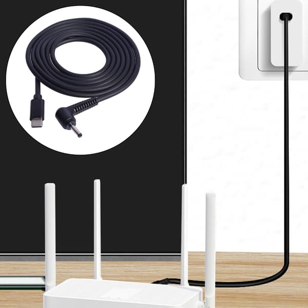 Type C til strømkabel 9V 12V 15V 20V USB C-plugger til hannladekabel 5.5x2.1mm - 12V