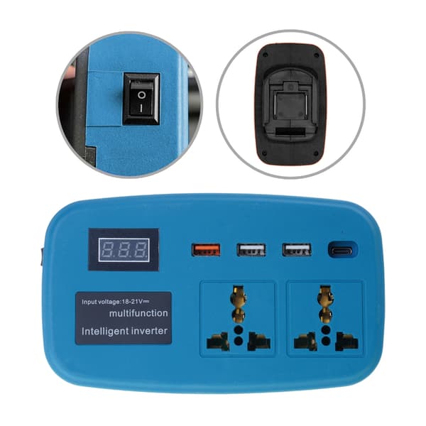 Effektiv 18V-21V Batteri Inverter Oplader Dock Elektrisk Værktøj til Bærbare Computere Ventilator
