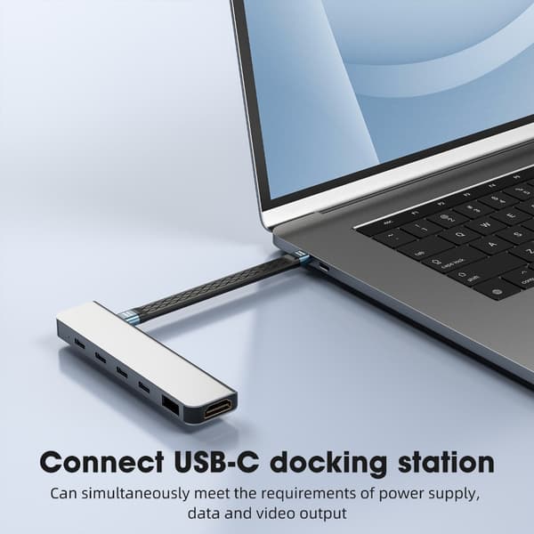 USB 4 Kabel 40Gbps Overførselshastighed Blød USB C til USB C Opladningsledning Grey 2