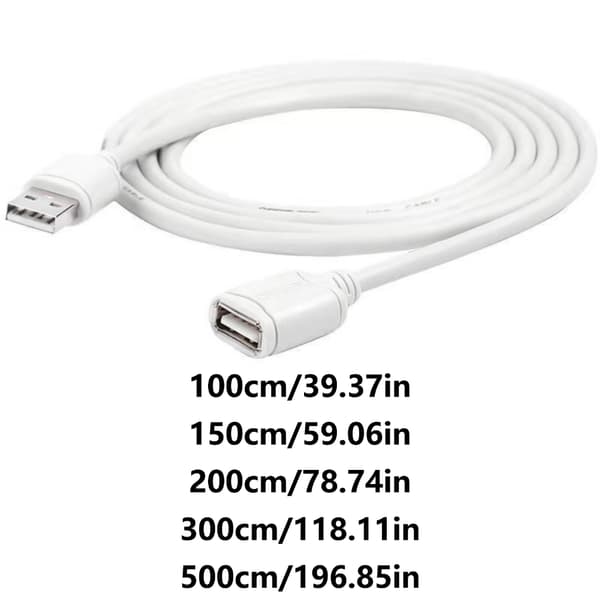 USB 2.0 Forlængerkabel Han til Hun Datakabel Forlængerkabel til Laptop USB 2m