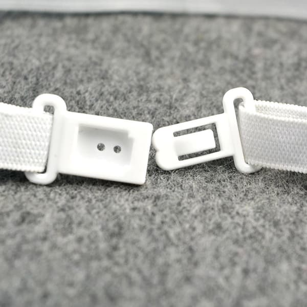 10 st DIY-tillbehör Justerbara flugor Elastiska remförlängningsbälten White insert deducti