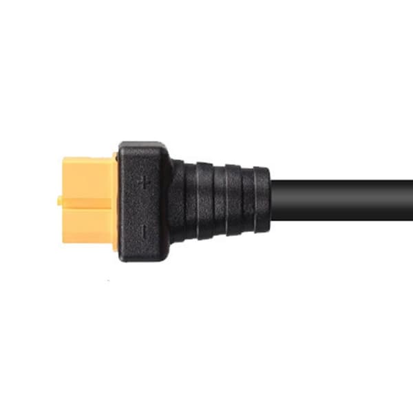 Kupari XT60 - DC8020 8mm adapterikaapeli virransiirtoon, 15cm, musta null - XT60B