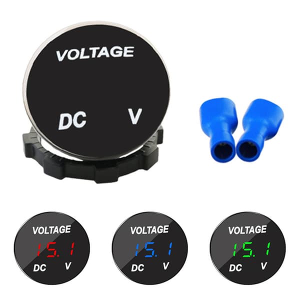 för DC 12-24V Bil Motorcykel Digital Voltmeter Spänningsmätare LED Panel Dis Red