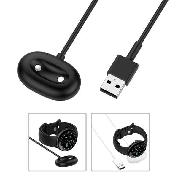 USB magnetisk opladerkabel til strømoverførsel til bærbar enhed White