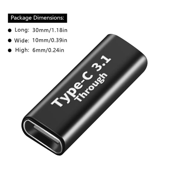 USB C Forlængere Adaptere Super Hurtig Opladning & Op til 10 Gbps Dataoverførsel null - A