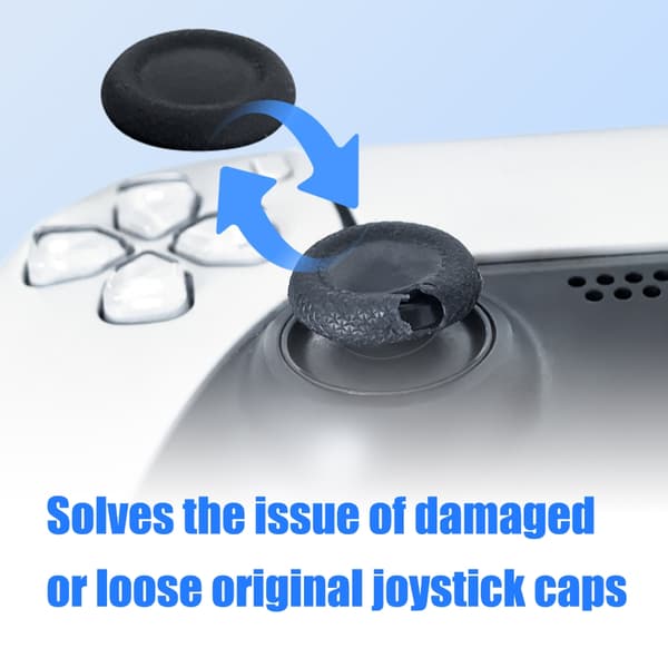 Erstatnings-joystick TPE-hetter Spilltilbehør for spillkontroller Grey