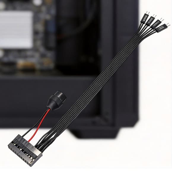 Intelligente 20Pin computerkabinet frontpanelstik til bundkortbrug 20cm