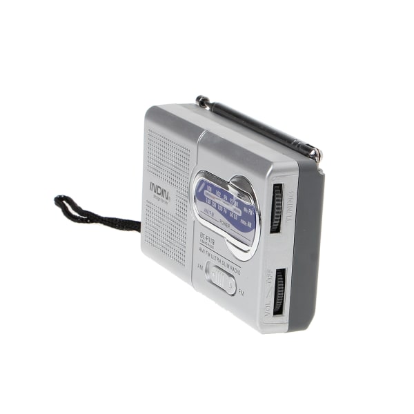 BC-R119 Bärbar Mini Radio 2-bands AM FM World Receiver Infällbar antenn för