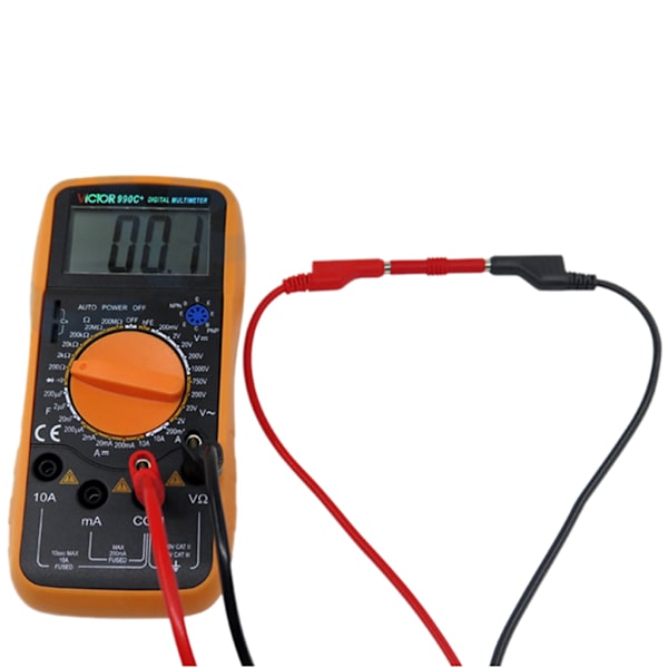Stackbara Bananpluggar Koppar Testledningsset för Multimeter Bil Automotive 1M 4mm