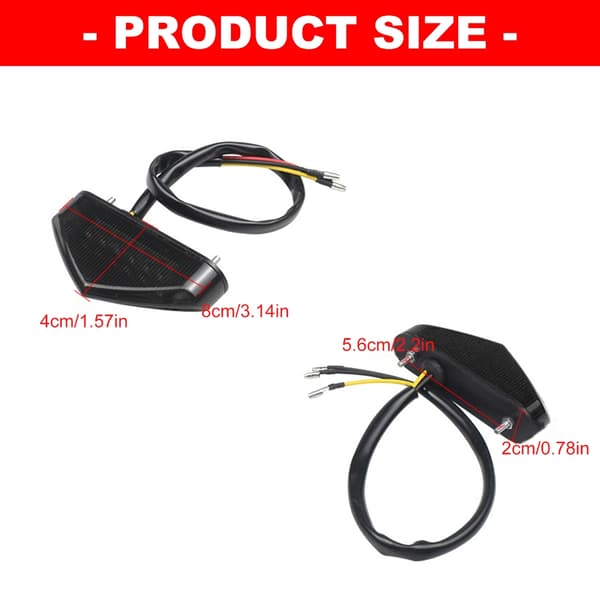 Tilpasselig Motorcykel Blinklys Flere Farvemuligheder ABS-hus 12V System Red