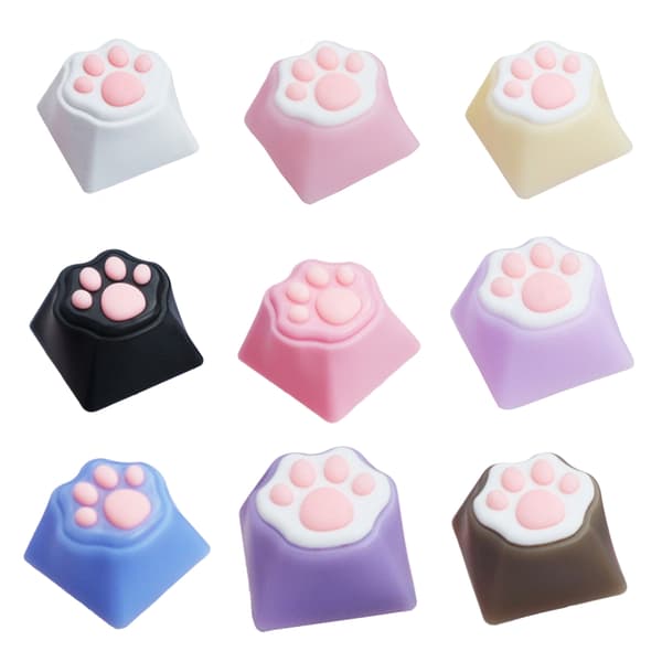 Härlig CatPaw Keycap ABS Mekaniska Tangentbord Keycap för Switchar White