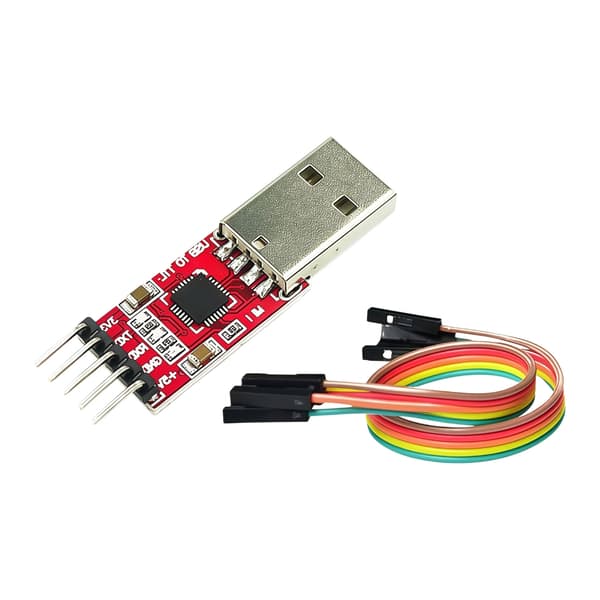 CP2102 USB 2.0 til TTL seriell omformeradaptermodul for mikrokontroller med kabler