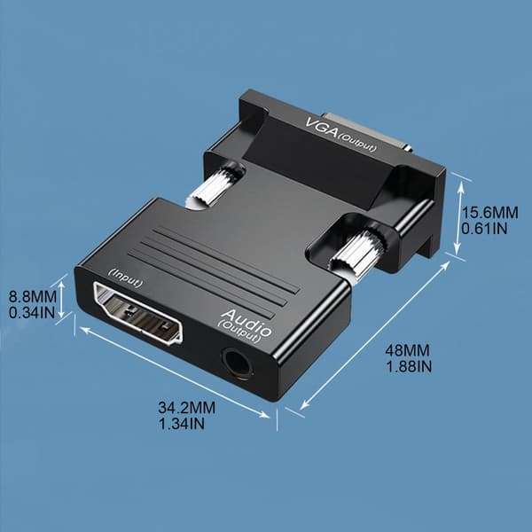 til VGA-adapterkonverter Computer Set-top Box-stik Dongle til bærbar pc-skærmprojektor HDTV