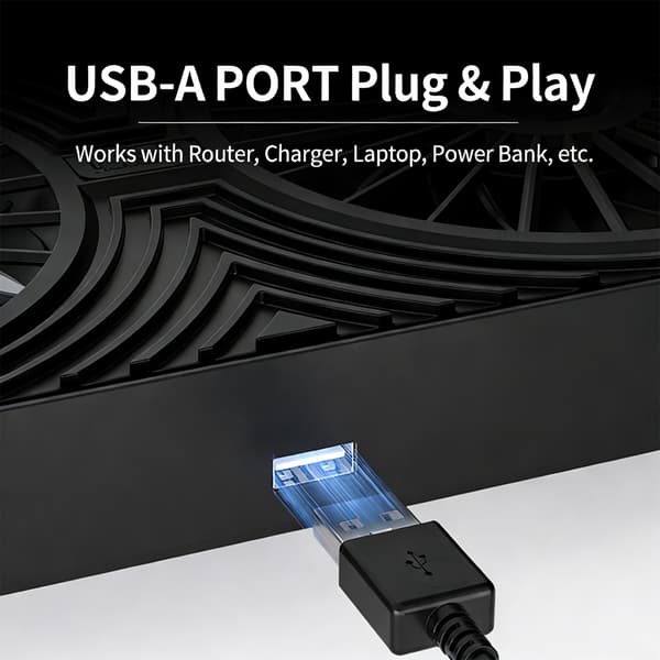 Kylbas Dubbla Tysta Fläktar USB-driven Effektiv Enhetskylningslösning för Hem- och Kontorsenheter